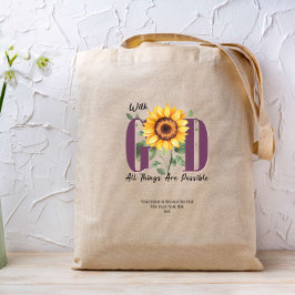 Bolsa Tote Com Deus, tudo é possível Bíblia de fé personaliza