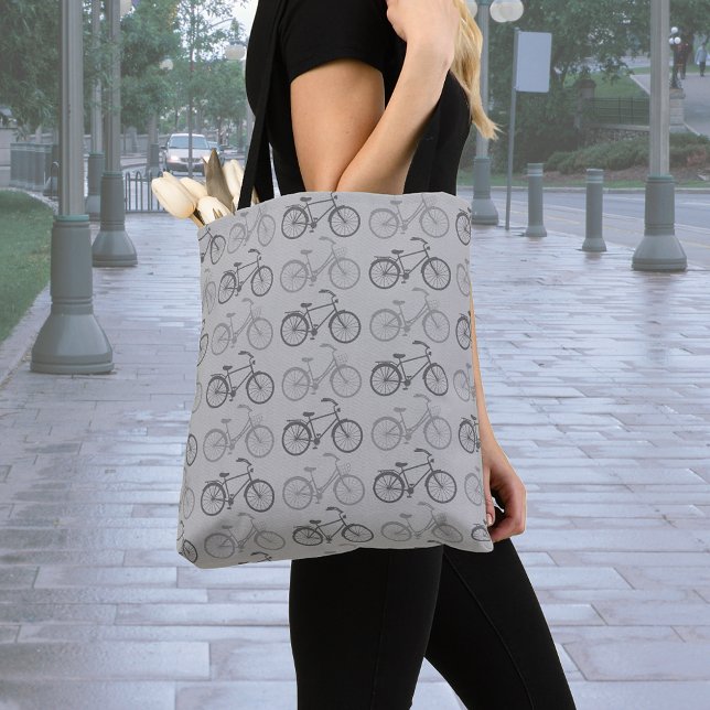 Bolsa Tote com Estampa de Bicicleta Dela (Criador carregado)