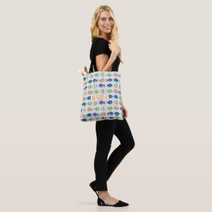 Bolsa Tote com Estampa de Peixes Tropicais