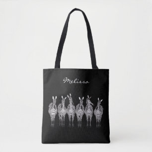 Bolsa Tote com Estampa de Zebras