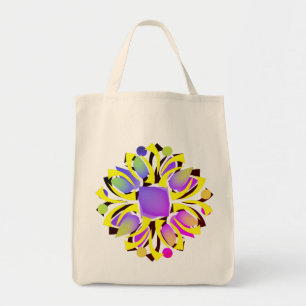 Bolsa Tote com Estampa Floral Multicolor de Um Ele