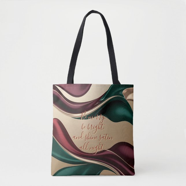 Bolsa tote com gráfico abstrato elegante (Frente)