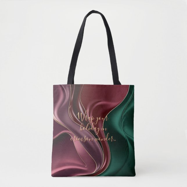 Bolsa tote com gráfico abstrato elegante (Frente)
