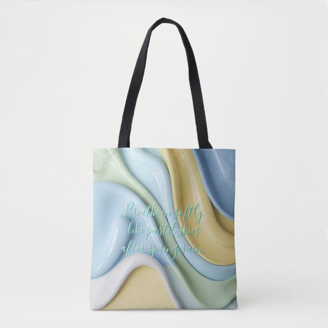 Bolsa tote com gráfico abstrato elegante (Frente)