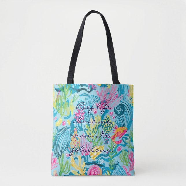 Bolsa tote com gráfico elegante (Frente)