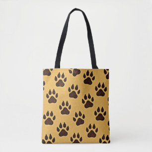 Bolsa / Tote com Impressão de Pata de Guepardo