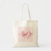 Bolsa Tote com Laço Rosa