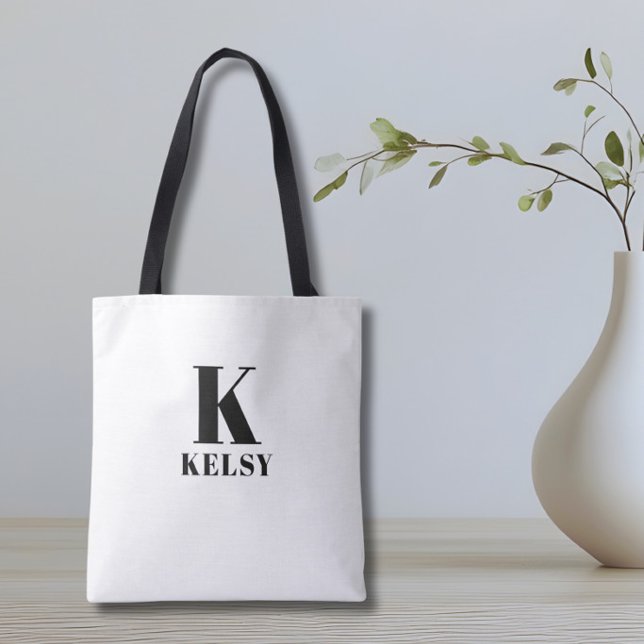 Bolsa Tote com Monograma e Nome (Criador carregado)
