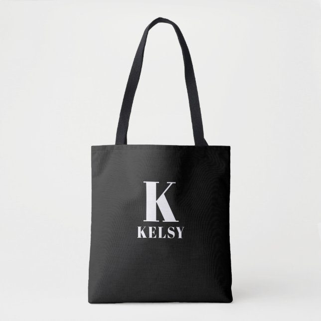 Bolsa Tote com Monograma e Nome (Frente)