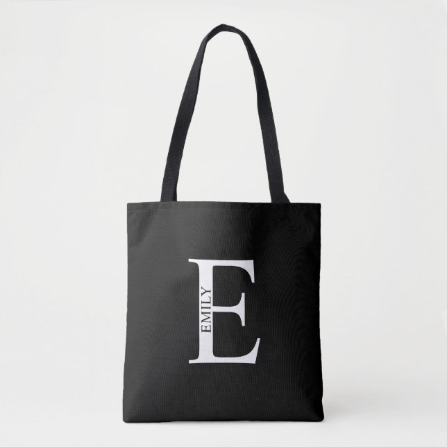 Bolsa Tote com Monograma Personalizado e Nome (Frente)