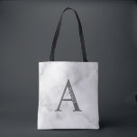 Bolsa Tote com Monograma Personalizado e Nome<br><div class="desc">Bolsa com Monograma e Nome Personalizados
com monograma personalizado e nome em estilo de fonte serif clássico.</div>