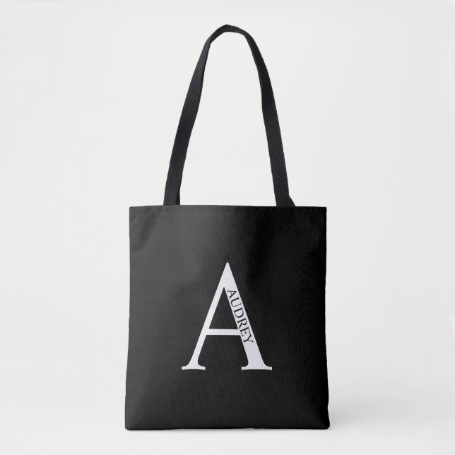 Bolsa Tote com Monograma Personalizado e Nome (Frente)