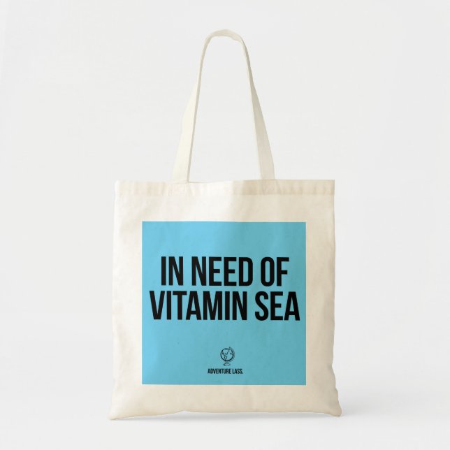 Bolsa Tote Com necessidade da sacola do mar da vitamina (Frente)