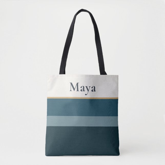 Bolsa Tote com Nome Personalizado – Design Limpo L (Frente)