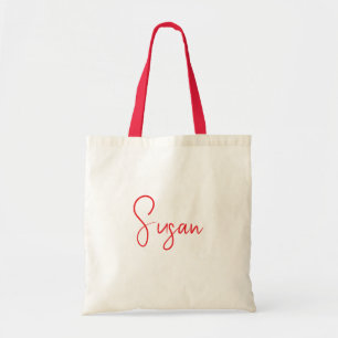 Bolsa Tote com Nome Personalizado e Design de Letr