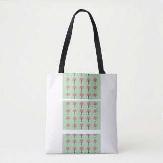 Bolsa Tote com Padrão de Árvores Rosa