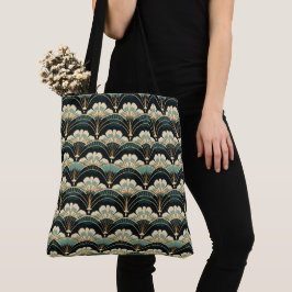 Bolsa Tote com Padrão de Leque em Art Déco