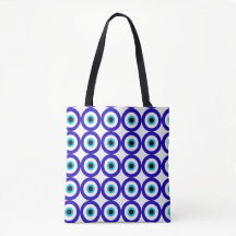 Bolsa tote com padrão de proteção do mau-olhado