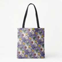 Bolsa tote com padrão floral e gato 