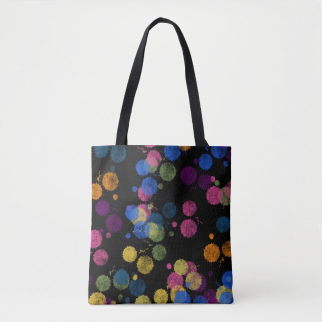 Bolsa Tote com Pingos de Tinta (Frente)