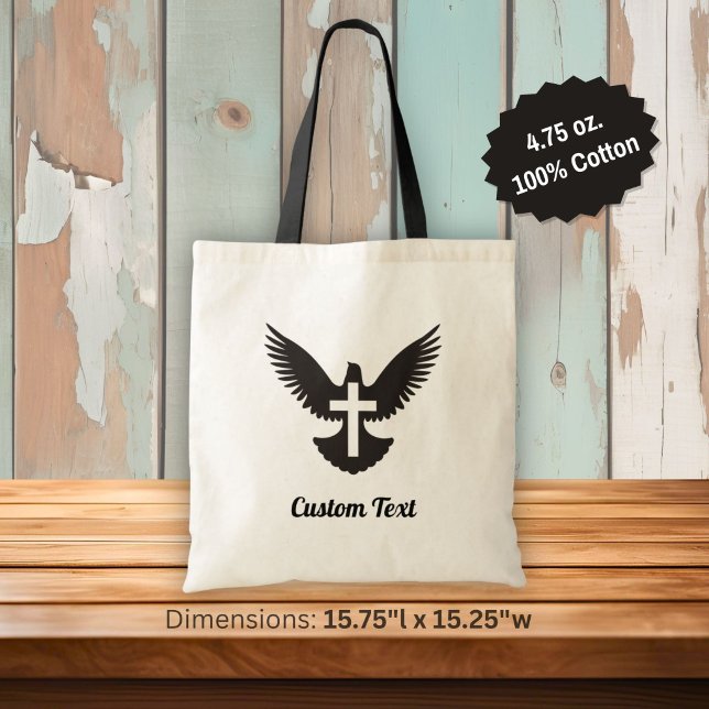 Bolsa Tote com Pombo e Cruz (Criador carregado)