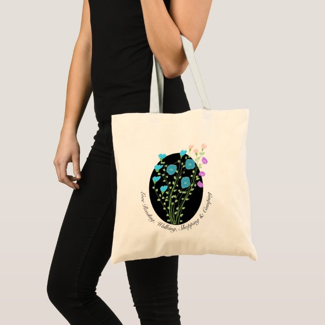 Bolsa Tote Com Uma Design De Artsy Floral (Frente (produto))