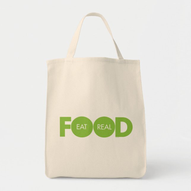 Bolsa Tote Coma a comida real (Frente)