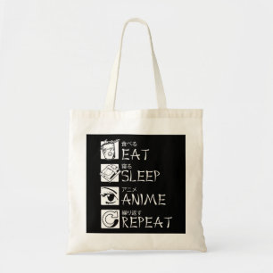 Bolsa Tote Coma anime adormecido Repetir presente Ideia Cospl