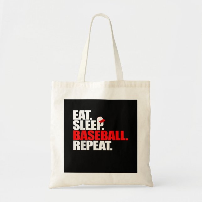 Bolsa Tote Coma Beisebol Repetidamente Prenhedor Pitcher Base (Frente)