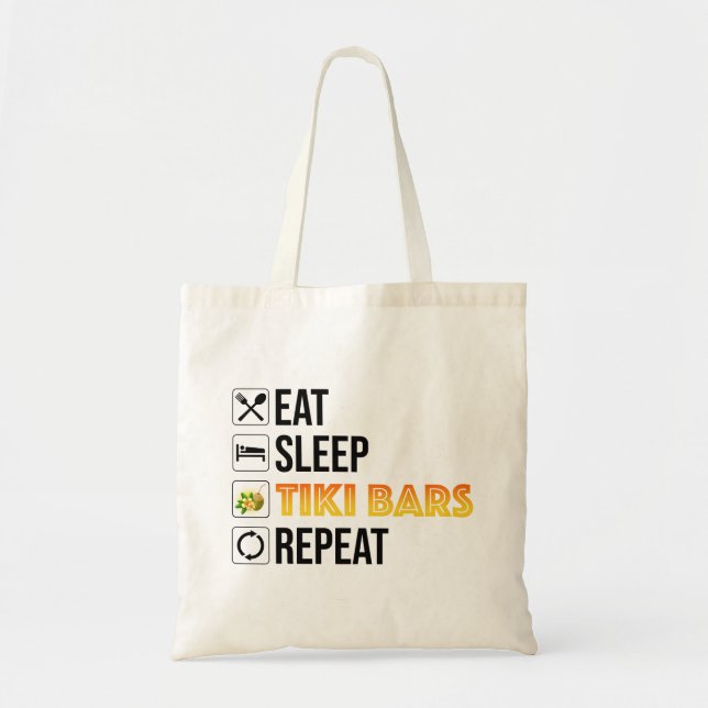 Bolsa Tote Coma. Durma. Bares Tiki. Repita (Frente)