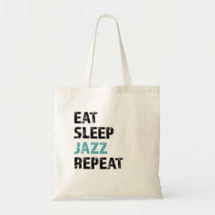 Bolsa Tote Coma, durma, jazz, repita