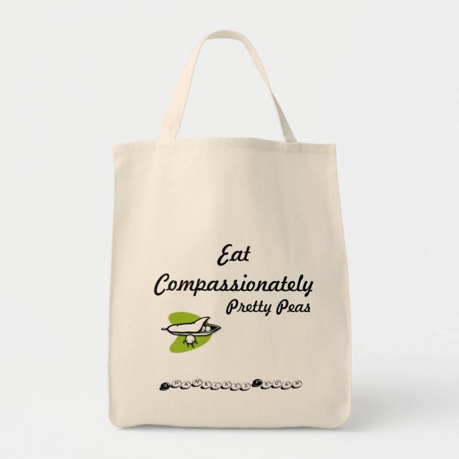 Bolsa Tote Coma ervilhas compassivo bonito (Frente)
