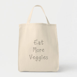 Bolsa Tote Coma mais saco de compras dos vegetarianos
