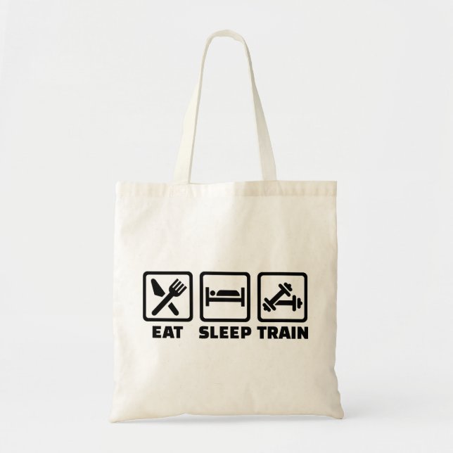 Bolsa Tote Coma o Bodybuilding do trem do sono (Frente)