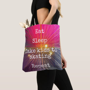 Bolsa Tote Coma Rosa Quente Dormindo Leva Crianças A Patinar