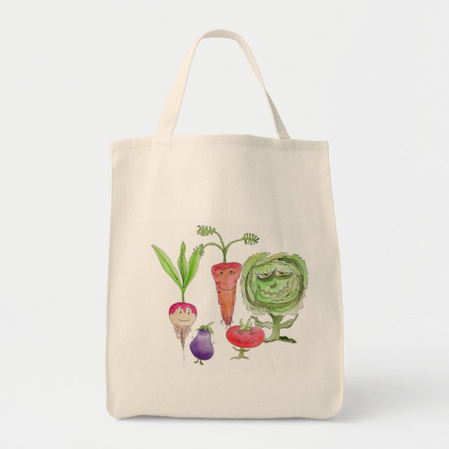 Bolsa Tote Coma seus vegetarianos antes que o comam (Frente)