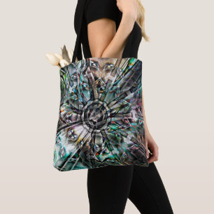 Bolsa Tote Combinação de silhueta e arte gráfica com pinça tr