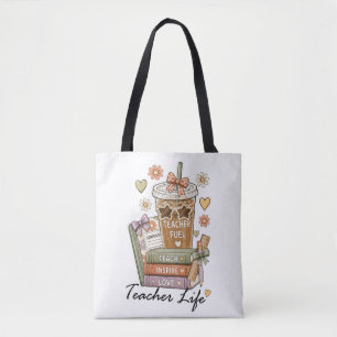 Bolsa Tote Combustível de Professor Engraçado Café Vida de Pr