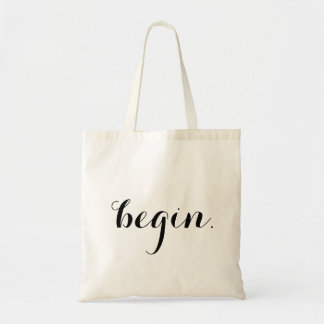 Bolsa Tote "Comece."bolsa