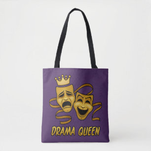 Bolsa Tote Comédia Da Rainha Drama E Máscara Dourada De Teatr