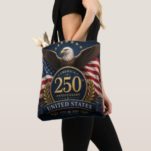 Bolsa Tote Comemoração de 250º Aniversário Patriótico dos EUA