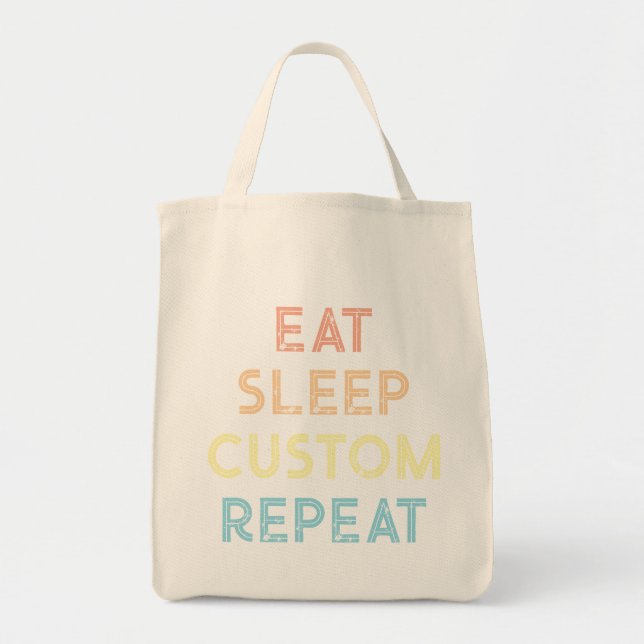 Bolsa Tote Comer Dormir Repetir Presente Personalizado (Frente)