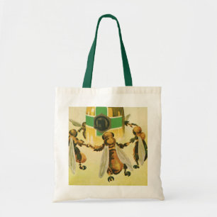 Bolsa Tote Comida Antiga, Jarras de Abelhas Orgânicas Dançand