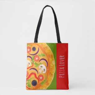 Bolsa Tote Comida colorida amante de pizza doce