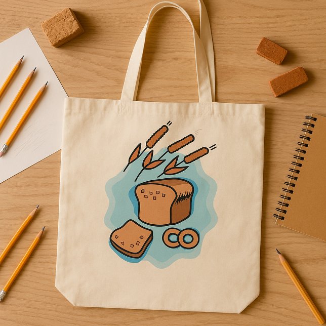 Bolsa Tote Comida de fazendeiro Rustic Whole Bread (Criador carregado)