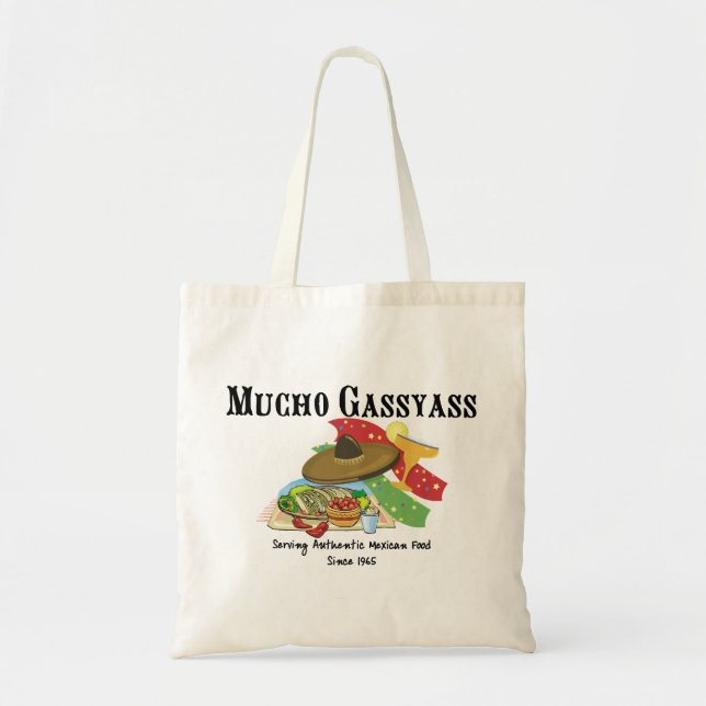Bolsa Tote Comida do mexicano de Mucho Gassyass (Frente)