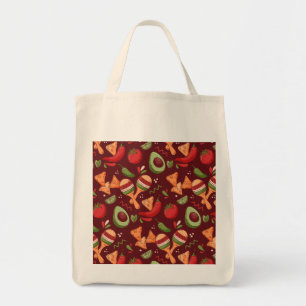 Bolsa Tote Comida Mexicana Vermelha e Verde