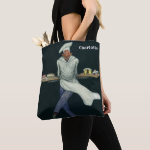 Bolsa Tote Comidas de vindima, padeiro com pastelaria