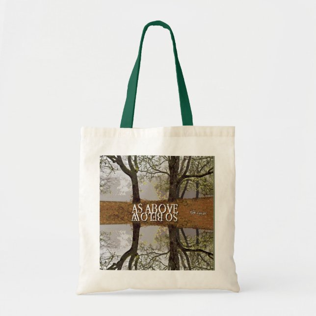 Bolsa Tote Como acima assim abaixo do totebag (Frente)