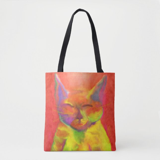 Bolsa Tote Como pode você me servir? Arte do gato (Frente)